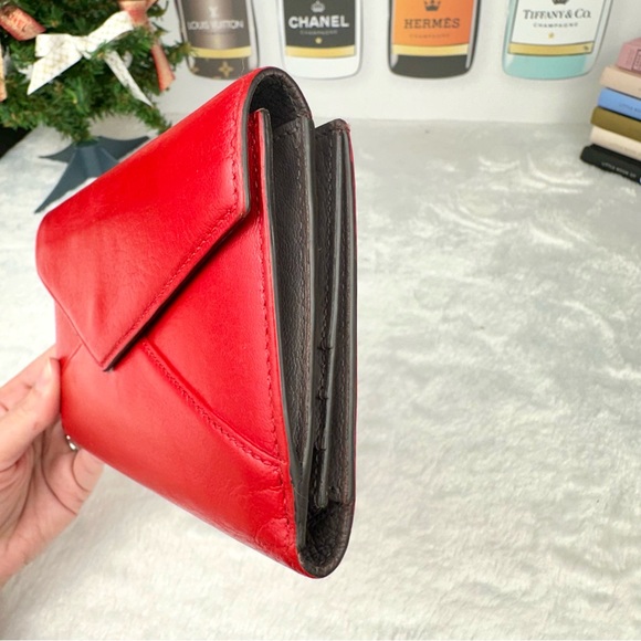 Cartier Red Leather long wallet bifold - Picture 4 of 13